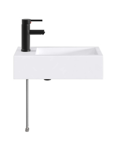 Lavabo da bagno Nero Opaco 45,5 x 25,5 x 13 cm Metallo