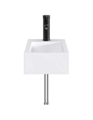 Lavabo da bagno Nero Opaco 45,5 x 25,5 x 13 cm Metallo