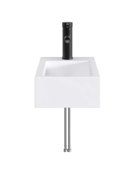 Lavabo da bagno Nero Opaco 45,5 x 25,5 x 13 cm Metallo
