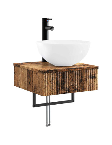Lavabo da Parete Legno antico 40 x 41 x 40,5 cm