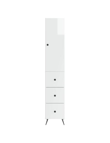 Set di armadi 2 pcs Bianco Lucido 34,5 x 34,5 x 90 cm