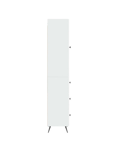 Set di armadi 2 pcs Bianco Lucido 34,5 x 34,5 x 90 cm