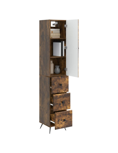 Set di armadi 2 pcs Rovere Fumo 34,5 x 34,5 x 90 cm