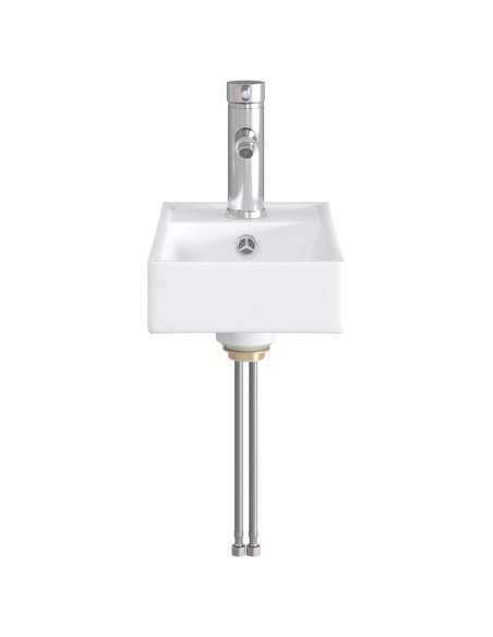 Lavabo da bagno Cromato 40,5 x 22,5 x 11,5 cm Metallo