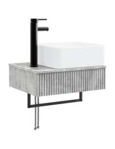 Lavabo da Parete Grigio Cemento 50 x 41 x 39 cm