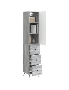 Set di armadi 2 pcs Sonoma grigio 34,5 x 34,5 x 90 cm 2