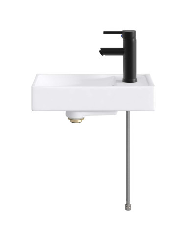 Lavabo da bagno Nero Opaco 40,5 x 22,5 x 11,5 cm Metallo