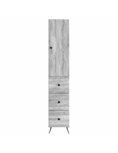 Set di armadi 2 pcs Sonoma grigio 34,5 x 34,5 x 90 cm