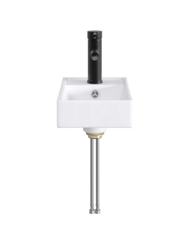 Lavabo da bagno Nero Opaco 40,5 x 22,5 x 11,5 cm Metallo