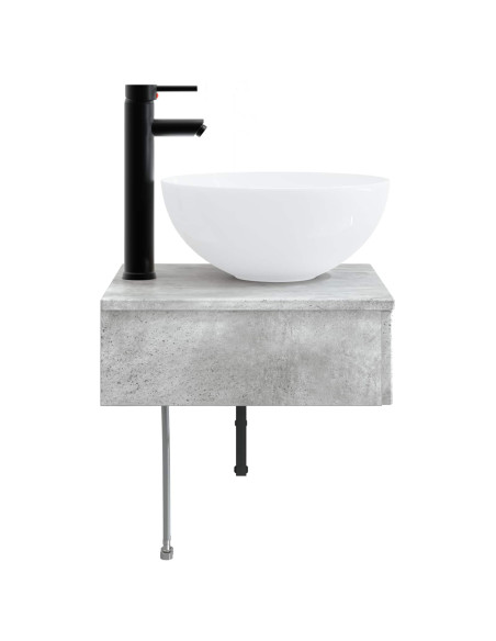 Lavabo da Parete Grigio Cemento 40 x 41 x 40,5 cm