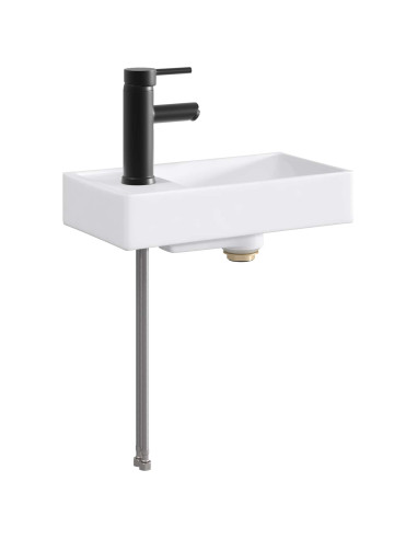 Lavabo da bagno Nero Opaco 40,5 x 22,5 x 11,5 cm Metallo