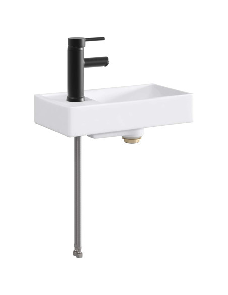 Lavabo da bagno Nero Opaco 40,5 x 22,5 x 11,5 cm Metallo
