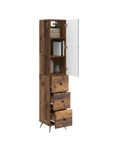 Set di armadi 2 pcs Legno antico 34,5 x 34,5 x 90 cm