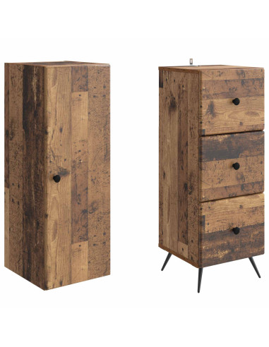 Set di armadi 2 pcs Legno antico 34,5 x 34,5 x 90 cm