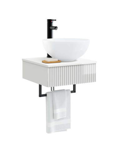 Lavabo da Parete Bianco Lucido 40 x 41 x 40,5 cm