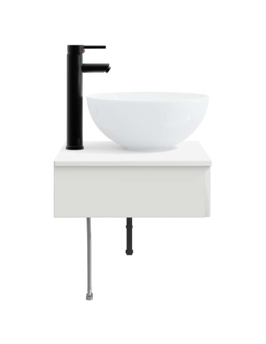 Lavabo da Parete Bianco Lucido 40 x 41 x 40,5 cm