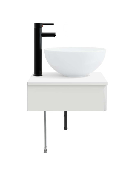 Lavabo da Parete Bianco Lucido 40 x 41 x 40,5 cm