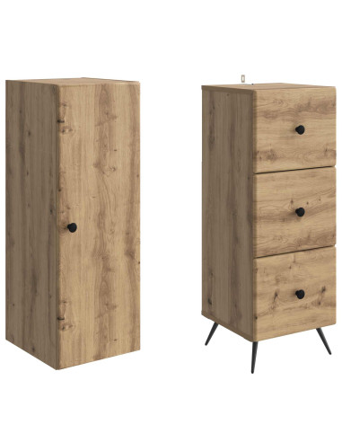 Set di armadi 2 pcs Rovere Artigianale 34,5 x 34,5 x 90 cm