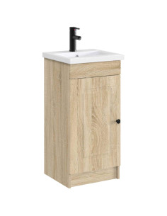 Lavabo da bagno Nero Opaco 42 x 40 x 16,5 cm Metallo 2