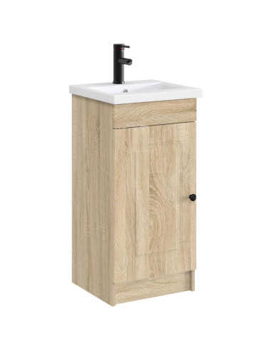 Lavabo da bagno Nero Opaco 42 x 40 x 16,5 cm Metallo