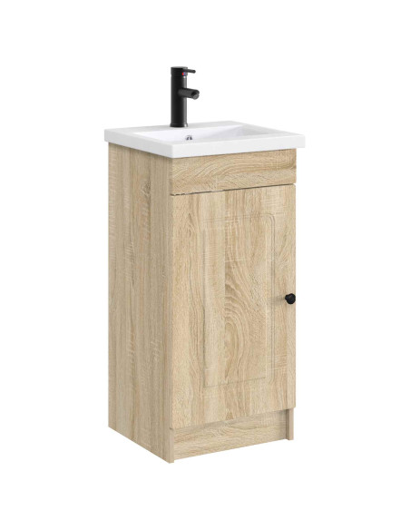 Lavabo da bagno Nero Opaco 42 x 40 x 16,5 cm Metallo