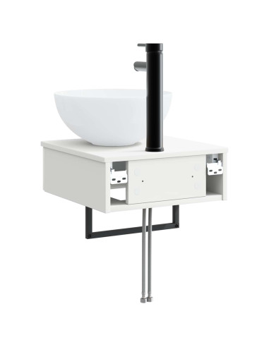 Lavabo da Parete Bianco Lucido 40 x 41 x 40,5 cm