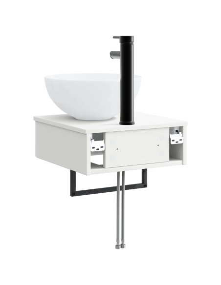Lavabo da Parete Bianco Lucido 40 x 41 x 40,5 cm