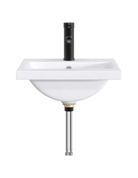 Lavabo da bagno Nero Opaco 42 x 40 x 16,5 cm Metallo
