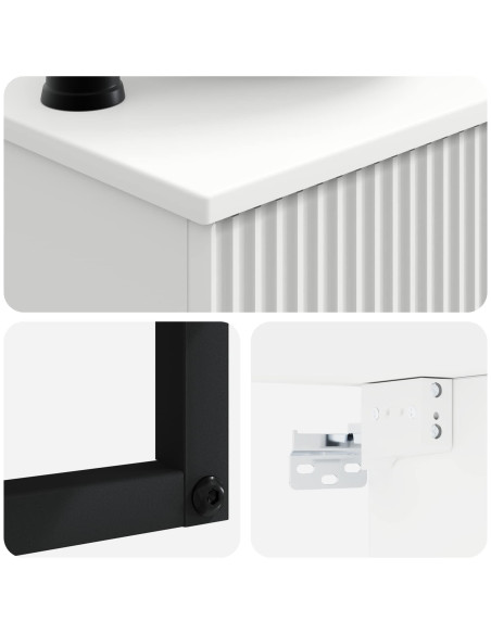 Lavabo da Parete Bianco Lucido 40 x 41 x 40,5 cm