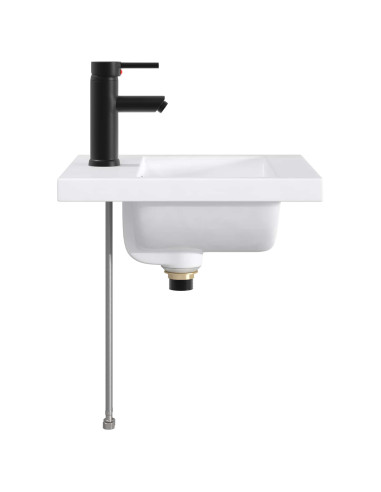 Lavabo da bagno Nero Opaco 42 x 40 x 16,5 cm Metallo