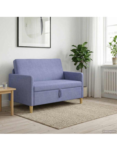 Divano con Storage Blu jeans 122 x 78 x 87 cm Poliestere
