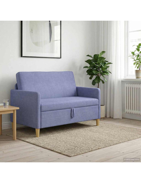 Divano con Storage Blu jeans 122 x 78 x 87 cm Poliestere