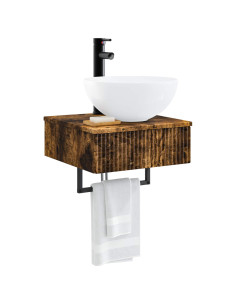 Lavabo da Parete Rovere Fumo 40 x 41 x 40,5 cm 2