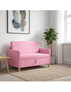 Divano con Storage Rosa 122 x 78 x 87 cm Poliestere