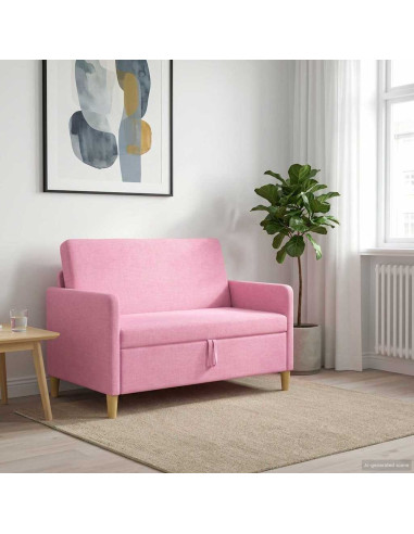 Divano con Storage Rosa 122 x 78 x 87 cm Poliestere