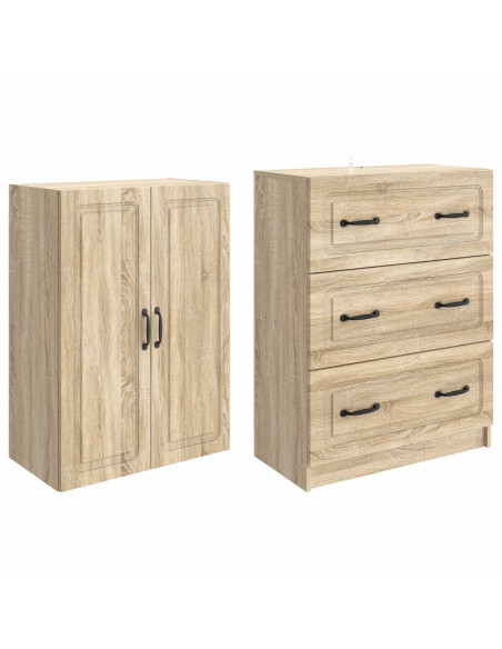 Set di armadi 2 pcs Rovere Sonoma 66 x 34,5 x 87 cm