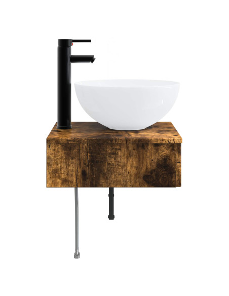 Lavabo da Parete Rovere Fumo 40 x 41 x 40,5 cm