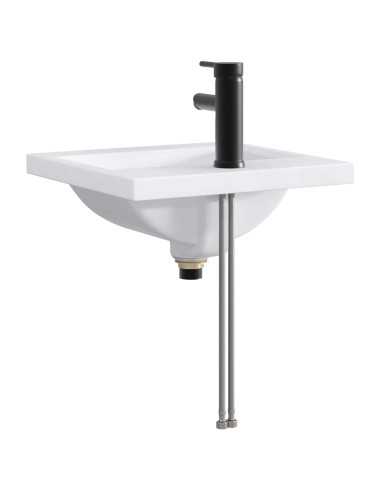 Lavabo da bagno Nero Opaco 42 x 40 x 16,5 cm Metallo
