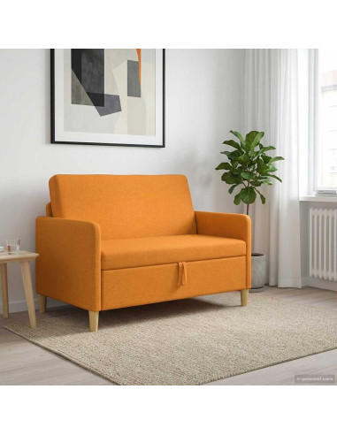 Divano con Storage Giallo Scuro 122 x 78 x 87 cm Poliestere
