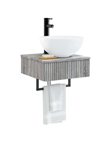 Lavabo da Parete Sonoma grigio 40 x 41 x 40,5 cm