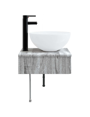 Lavabo da Parete Sonoma grigio 40 x 41 x 40,5 cm