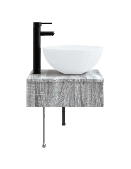 Lavabo da Parete Sonoma grigio 40 x 41 x 40,5 cm