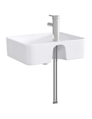Lavabo da bagno Cromato 48,5 x 37,5 x 13 cm Metallo