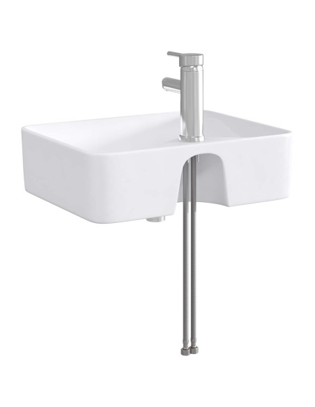 Lavabo da bagno Cromato 48,5 x 37,5 x 13 cm Metallo