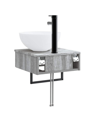 Lavabo da Parete Sonoma grigio 40 x 41 x 40,5 cm