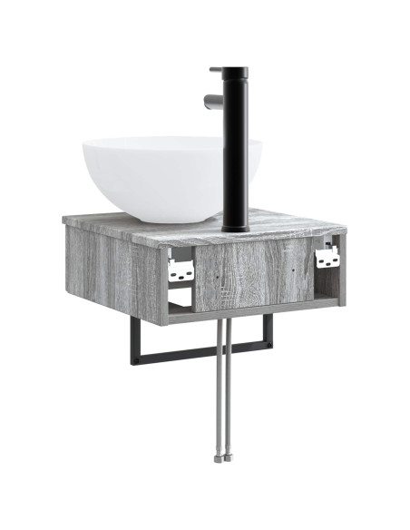 Lavabo da Parete Sonoma grigio 40 x 41 x 40,5 cm