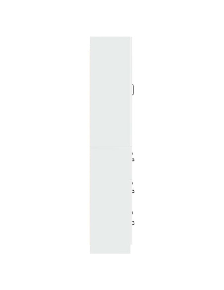 Set di armadi 2 pcs Bianco Lucido 66 x 34,5 x 87 cm