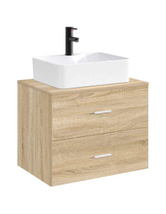 Lavabo da bagno Nero Opaco 48,5 x 37,5 x 13 cm Metallo 2