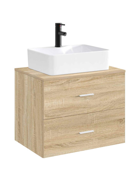 Lavabo da bagno Nero Opaco 48,5 x 37,5 x 13 cm Metallo