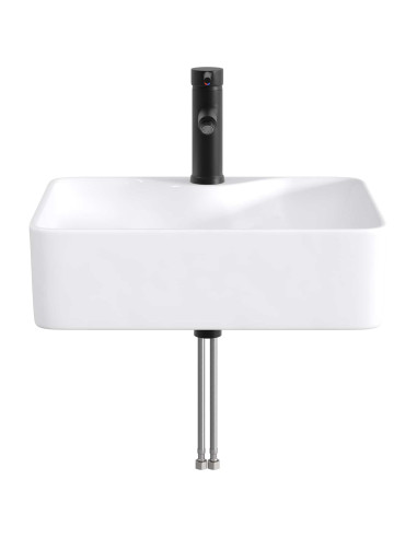 Lavabo da bagno Nero Opaco 48,5 x 37,5 x 13 cm Metallo